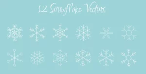 12 Vector Snowflakes Figma