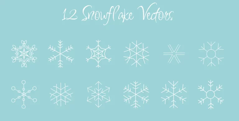 12 Vector Snowflakes Figma