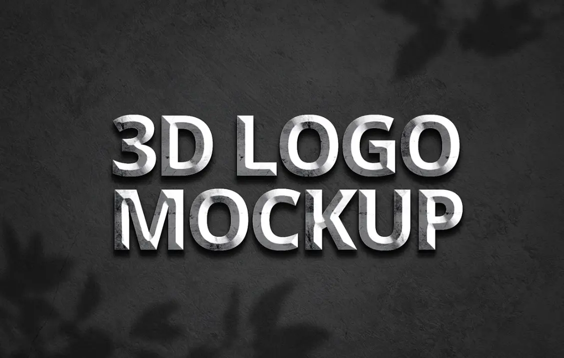 Download Free 3000x2000px 3D Logo PSD Mockup - Free PSD Mockups