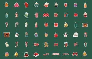 50+ High Quality Christmas Stickers Figma