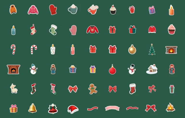 50+ High Quality Christmas Stickers Figma