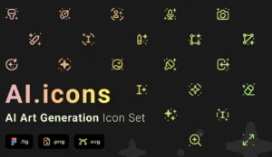 Generative AI Vector Line Icons Pack Figma