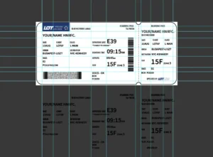 Editable Boarding Pass Vector
