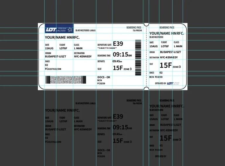 Editable Boarding Pass Vector