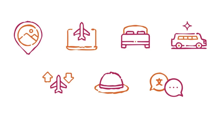 7 Handdrawn Tourism Icons