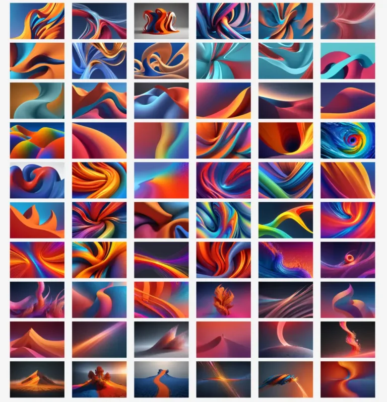 60 Abstract 3D Backgrounds (4K)