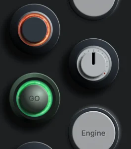 Neumorphic Buttons With 3D Depth And Texture