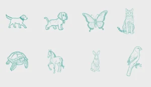 20 Line Art Pet Illustrations & Icons