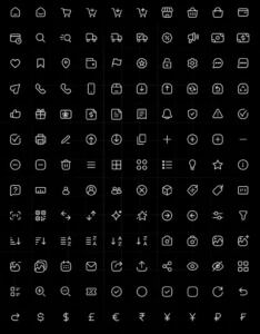 140+ E-commerce Stroke Icons Pack Figma