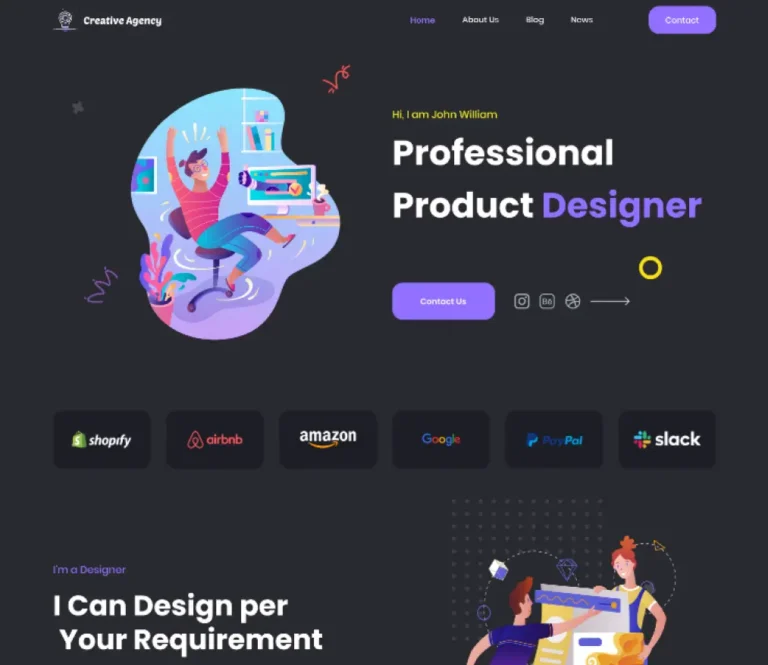 Modern Creative Agency Landing Page Figma