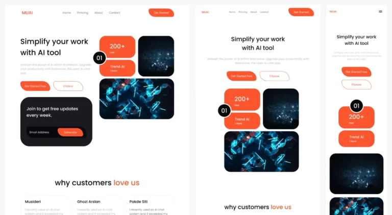 AI Product Web Template Figma