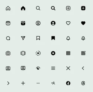 36 Instagram UI Icons In Figma
