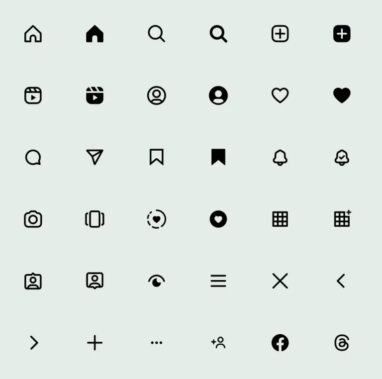 36 Instagram UI Icons In Figma