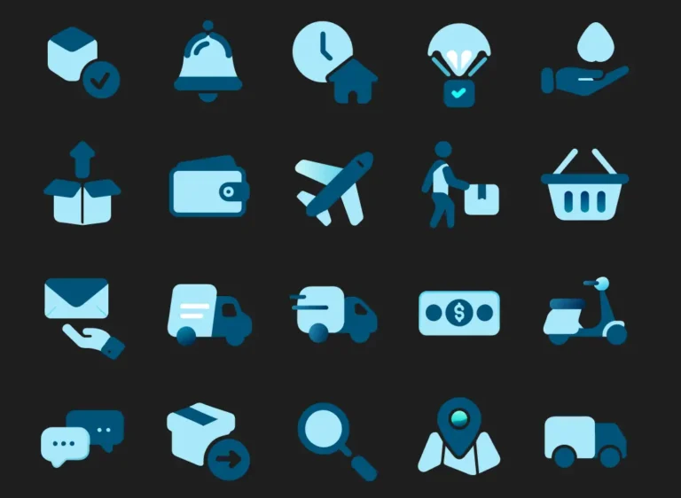 Shipping And Delivery Duotone Icons Figma