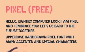 Handdrawn Pixel Font