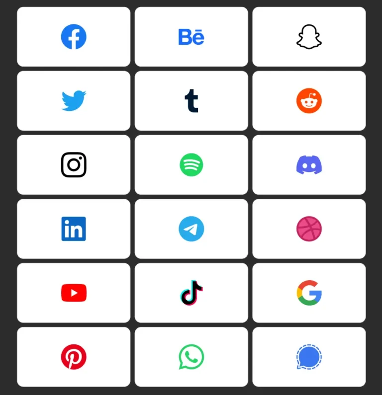 18 Minimal Social Media Icons Figma