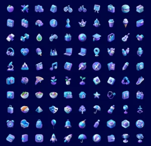 100 High Quality 3D Icons In Figma