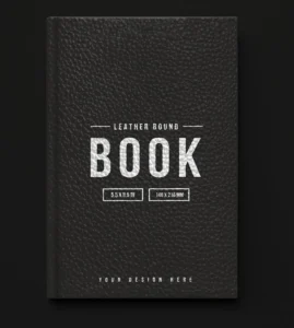 Realistic Leather Bound Book Cover Mockup PSD