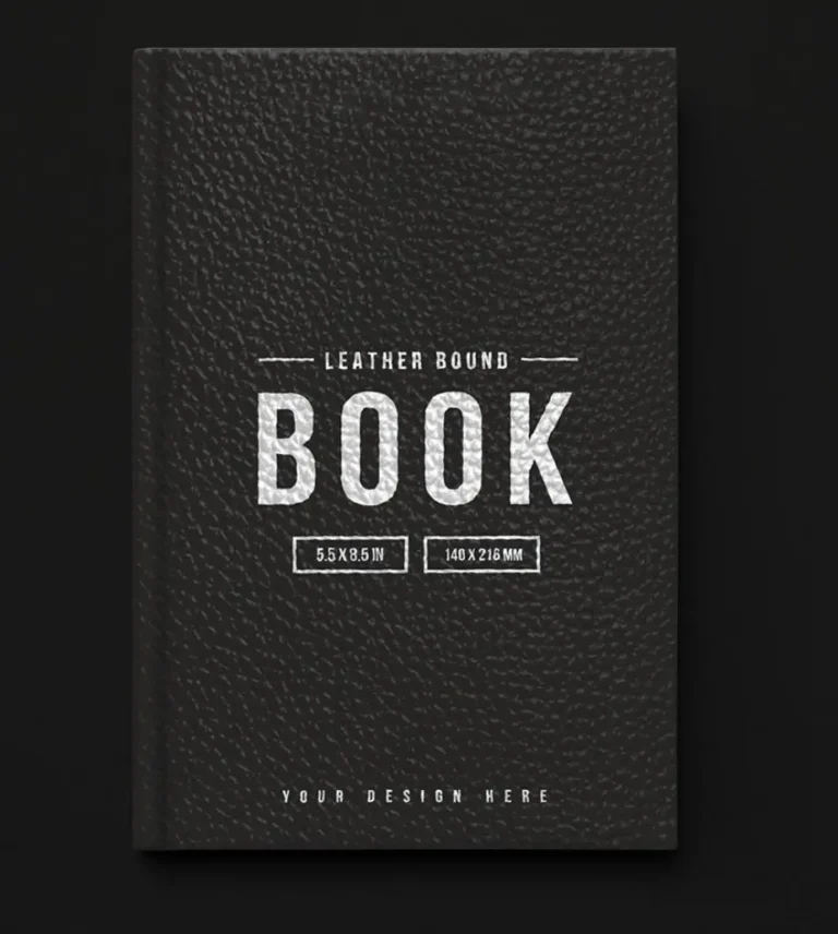 Realistic Leather Bound Book Cover Mockup PSD