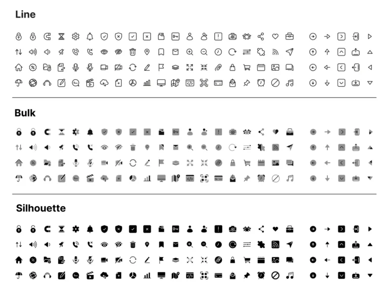100+ Multipurpose Icons In 6 Styles