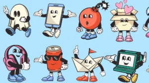 45+ Editable Retro Characters Figma