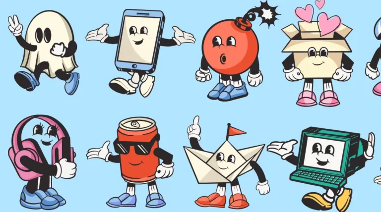 45+ Editable Retro Characters Figma