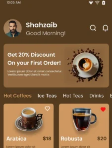 Coffe Shop Mobile App Figma Design