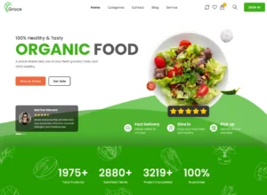 Organic Food Landing Page Template