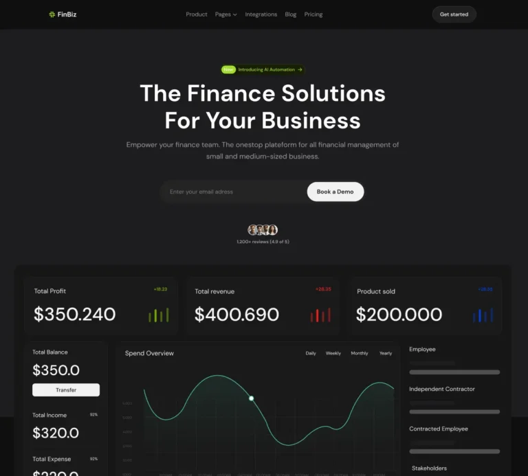 Modern SaaS Landing Page UI Template Figma