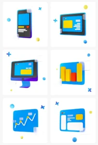 10 Digital & Fintech 3D Icons Figma