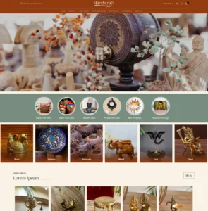 Handicraft Web Template For Handmade Goods Sellers