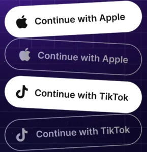 Apple & Tiktok Icons & Login buttons