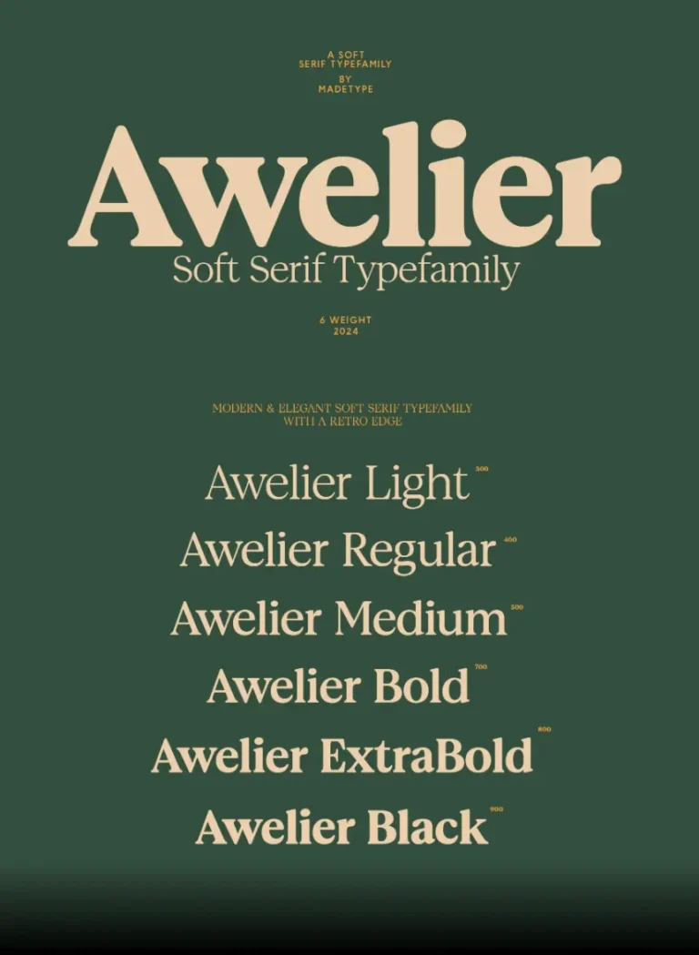 Awelier Soft Serif Font Family