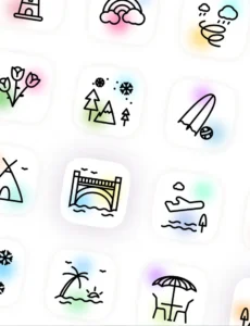 28 Editable Scenery and Travel Icons Figma