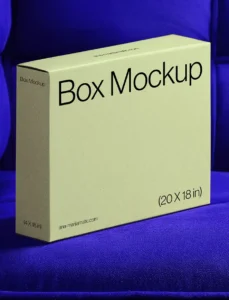 Hi-res Cardboard Product Packaging Box Mockup PSD