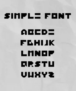Simple Geometric Font