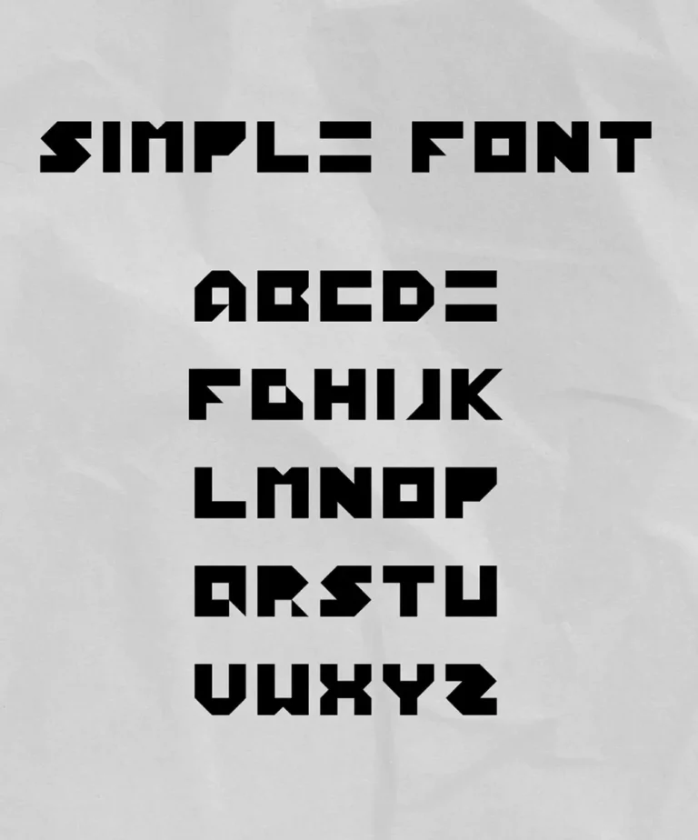 Simple Geometric Font