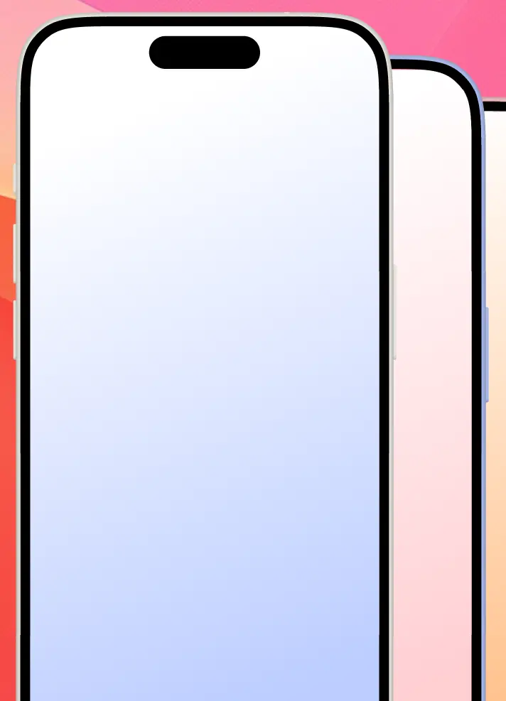 iPhone 15 Mockups with Gradient Backgrounds