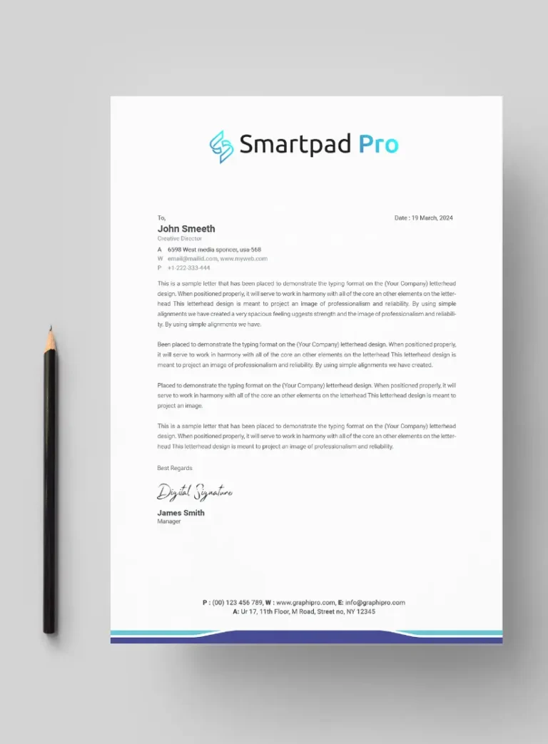 Minimal Letterhead Design (Adobe Illustrator & MS Word)
