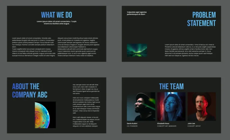 Modern Dark Presentation Template 25 Unique Slides