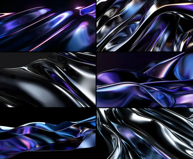24 Abstract Metallic Futuristic Backgrounds Figma