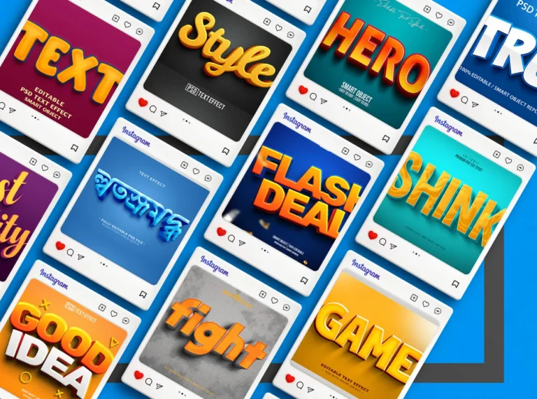 24 Editable Premium-quality Text Effects PSD