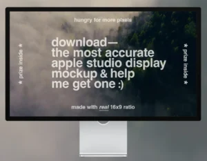 Apple Studio Display PSD Mockup