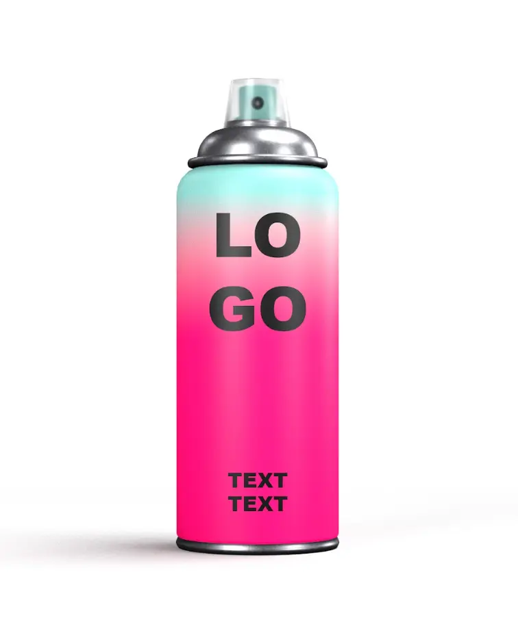 Realistic Spray Can PSD Mockup