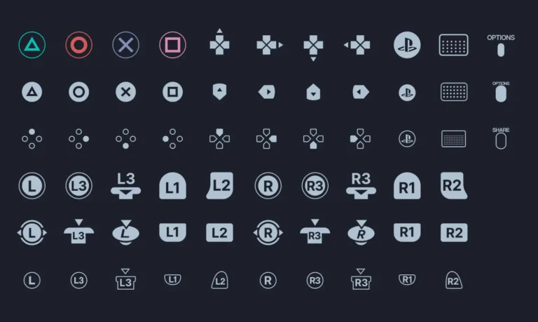 PlayStation Controller Icons In Figma