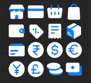 16 Minimal Duotone E-commerce Icons Figma