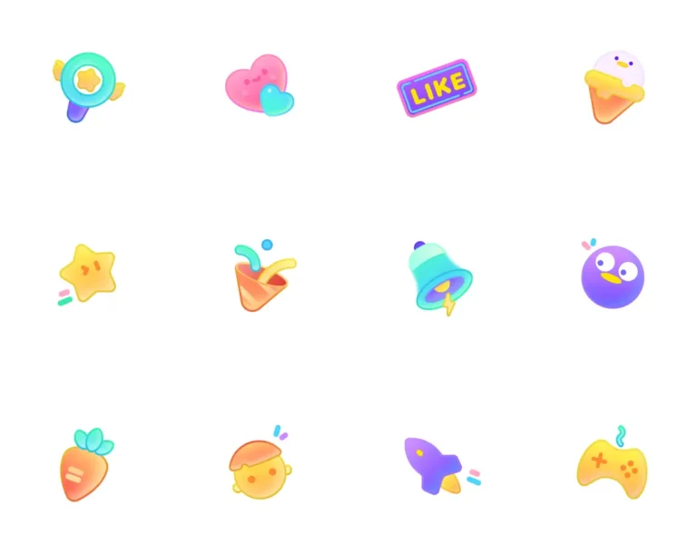 12 Fun icons in Figma