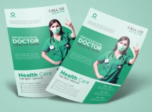 Professional Health Care Flyer PSD Mockup