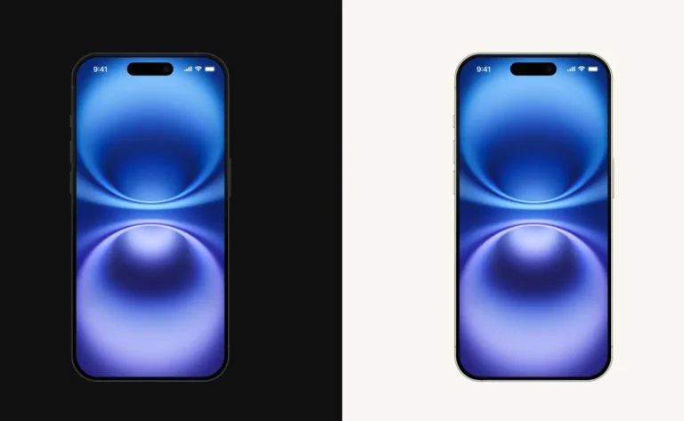 iPhone 16 and 16 Plus Vector Mockups