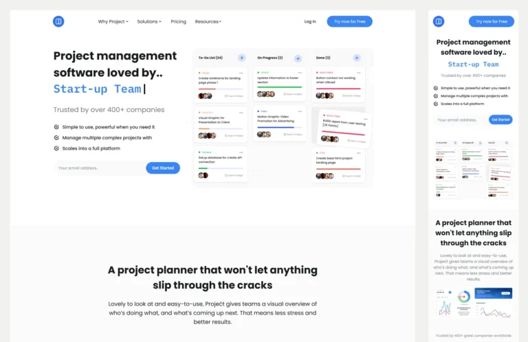 Sleek SaaS Landing Page Template To Boost Your Startup